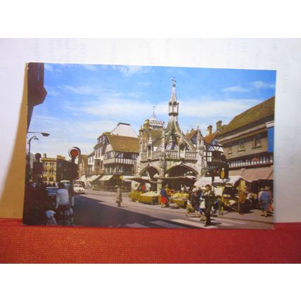 THE POULTRY CROSS, SALISBURY, WILTSHIRE used vintage postcard =