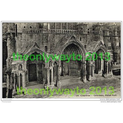 CHARTRES, CATHEDRALE PORTALL NORD, EURE ET LOIRE, FRANCE, c1920s, Postcard