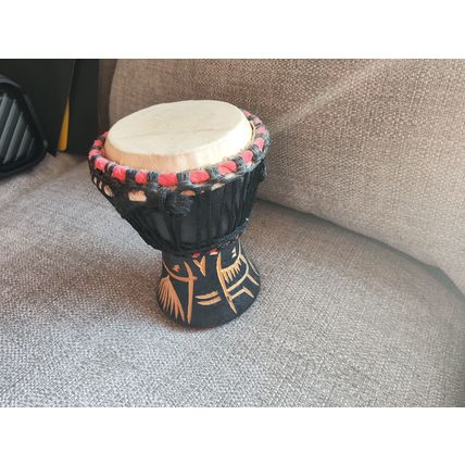 Genuine, Vintage, Wooden, Hand Crafted/Painted, Goat Skin, African Drum/Djembe