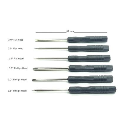 6 PRECISION SMALL SCREWDRIVERS 3X FLAT 3X PHILLIPS HEAD PC MOBILE PHONE LAPTOP