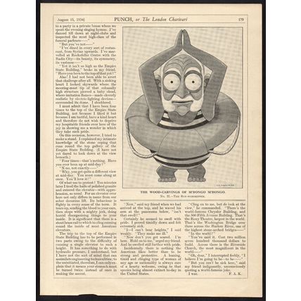 WOOD-CARVINGS OF M’BONGO M’BONGO 1934 J.L. Carstairs 10 PUNCH CARTOON PAGES