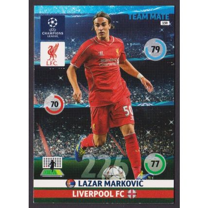 Panini Adrenalyn XL Champions League Cards 2014-15 #159 Markovic (Liverpool FC)