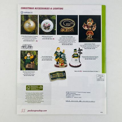 Green Bay Packers Pro Shop At Lambeau Field Catalog 2008-2009 Starr Driver Cover