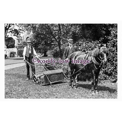 pu0343 - Horse Drawn Grass Mowing St Marys Abbey , York , Yorkshire - print