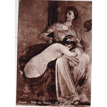 Pompei Villa Misteri La Flagellata Italy Real Photo Postcard unused VGC