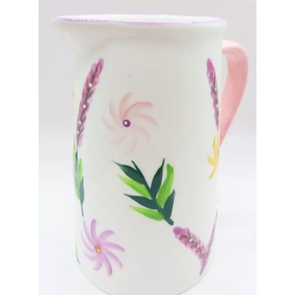 Purple & Yellow Floral Jug 14 CM Fine China Tableware Gift Home Decor Ceramic