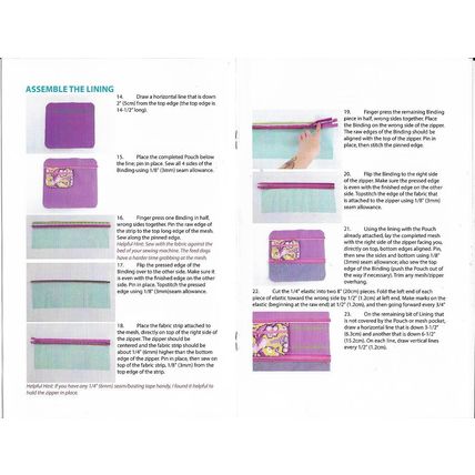 Sew Sweetness Quilts Pattern #140 Amethyst Project Bag 14x13x3” ©2017