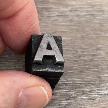 Letterpress letter A 13mm Hot Metal Type Linotype Printing Font Display Gift GC