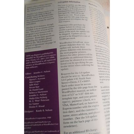 WPCorp Report, March 1988, WordPerfect Corporation