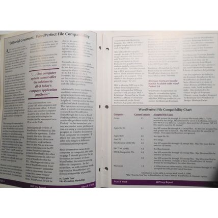 WPCorp Report, March 1988, WordPerfect Corporation