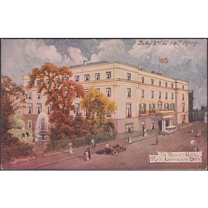 The Regent Hotel, Royal Leamington Spa, c.1910s - Jotter Postcard