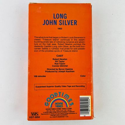 Long John Silver VHS Video Tape 1953 Robert Newton