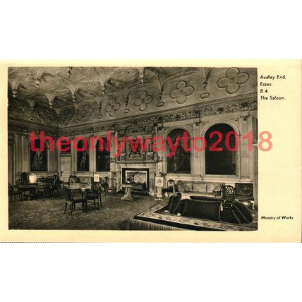 Saloon, Audley End, Essex, Postcard,1952