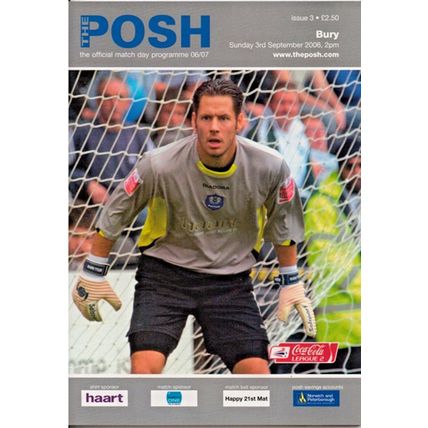 PETERBOROUGH UNITED v BURY LEAGUE TWO 2006