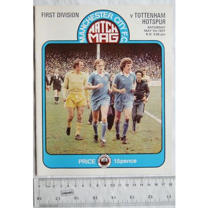 1977 programme Manchester City v. Tottenham Hotspur