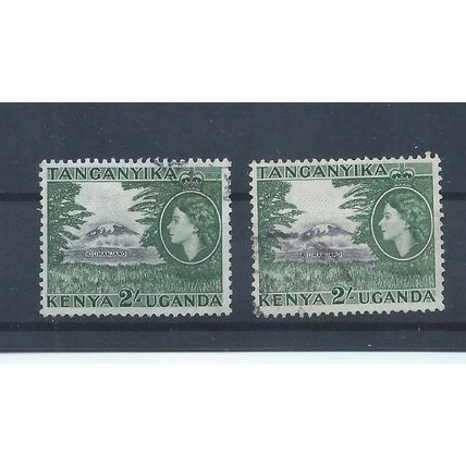 Kenya, Uganda & Tanganyika stamps 1954 2s Mount Kilimanjaro used. (P261)