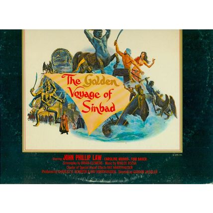 THE GOLDEN VOYAGE OF SINBAD original 1974 Miklos Rosza soundtrack record album