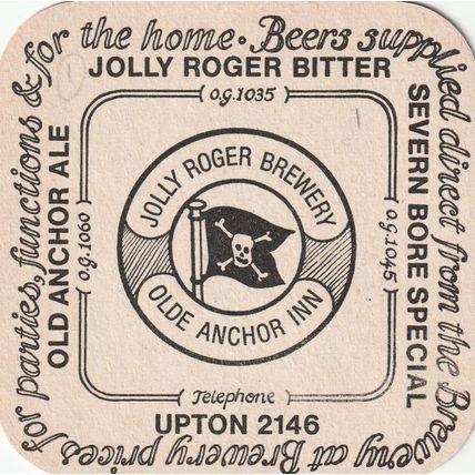 BEER MAT - JOLLY ROGER BREWERY - JOLLY ROGER BITTER - (Cat No 001) - (1984)