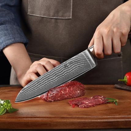 Wakoli Damascus Kitchen Knife Set, 3 Pieces Professional Chef Knife Set Made fro