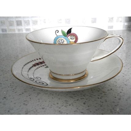 Jackson & Gosling Grosvenor China 'Gay' Teacup & Saucer A/F