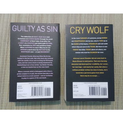 Tami Hoag Books Cry Wolf, Guilty as Sin, The Alibi Man and A Thin Dark Line