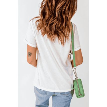 White USA Bowknot Graphic Tee