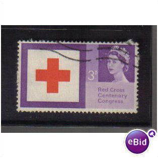 1963 GB RED CROSS 3D F/U SG 642