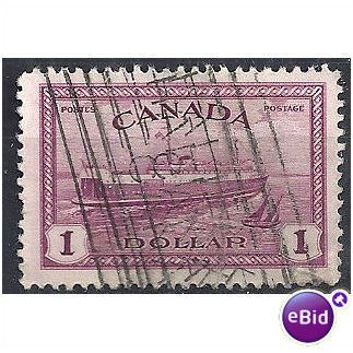 Canada 1946 SG405 $1 Purple Good Used. .