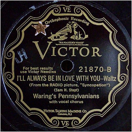 Victor 78 #21870 - "Jericho" & "I'll Always Be In Love With You" - Fred Waring