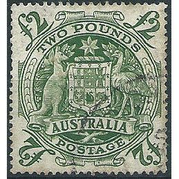 Australia 1946 SG224d £2 Green Fine Used .. ..