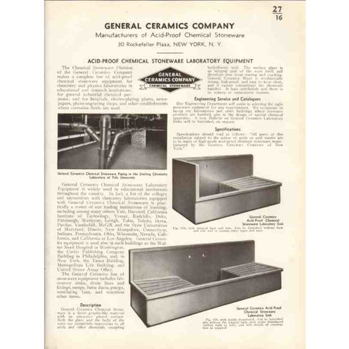 general ceramics company 1938 chemical stoneware vintage catalog