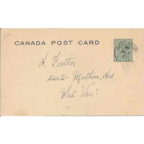 Canada #P52b Postal Card Medallion USED 1934