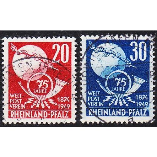 GERMANY Alliiert Franz. Zone [RheinlPfalz] MiNr 0051-52 ( O/used ) Post geprüft
