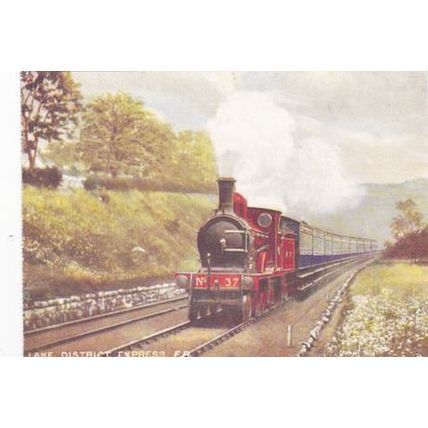 Artist Drawn Lake District Express Train Postcard (T11615) Reproduction