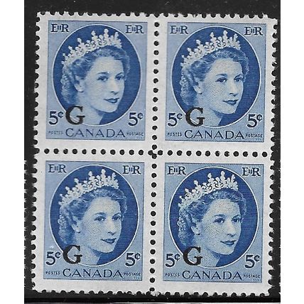 1955/1956 SG O205 - MNH (**) - block of 4