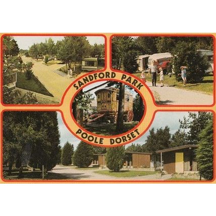 Gypsy Romany Caravan at Sandford Park Poole Dorset Postcard