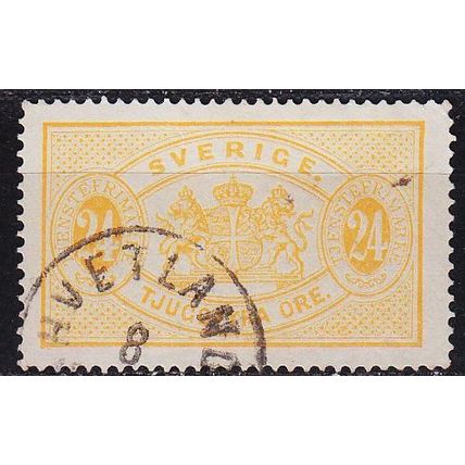 SCHWEDEN SVERIGE [Dienst] MiNr 0008 A b ( O/used )