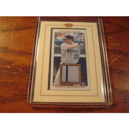2002 Topps 206, Framed, Game Used Jersey Patch, LARRY WALKER, Rockies