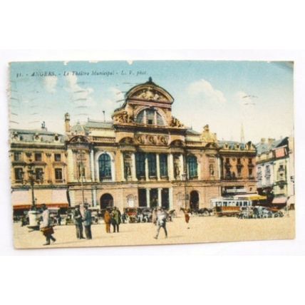 1936 postcard Angers, Le Theatre Municipal