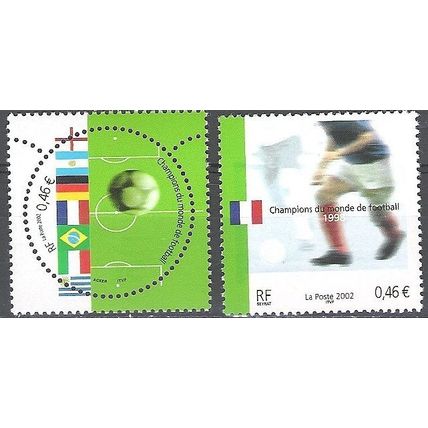 France 2002 Michel 3620 - 3621 Neuf ** Cote (2008) 2.75 € Champions du Football