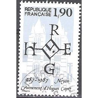 France 1987 Michel 2614 O Cote (2008) 0.80 € 1000 Ans l'avènement Hugues Capet
