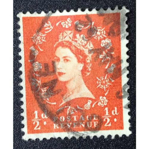 GB Stamp SG 540 #317 used: 1955 1/2d Queen Elizabeth II (Wilding) [3]