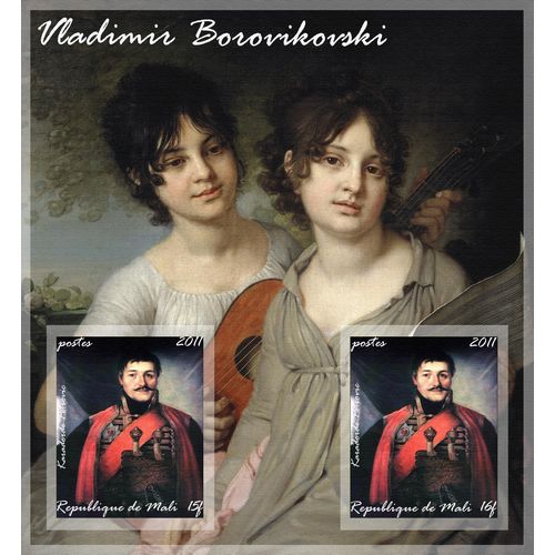 MALI SHEET 8 IMPERF BOROVIKOVSKI ART PAINTINGS ARTE PINTURAS