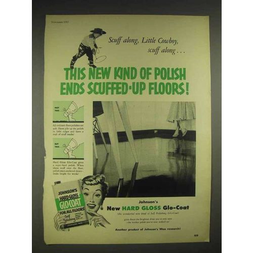 1952 Johnson's Hard Gloss Glo-Coat Wax Ad