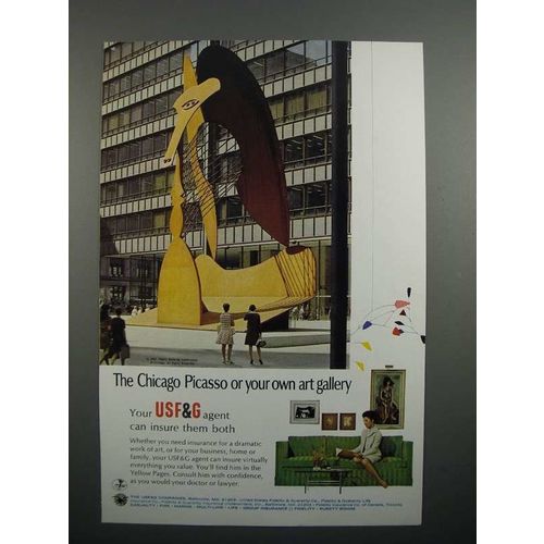 1968 USF&G Insurance Ad - Chicago Picasso