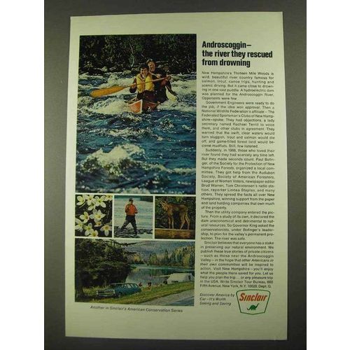 1968 Sinclair Oil Ad - Androscoggin River