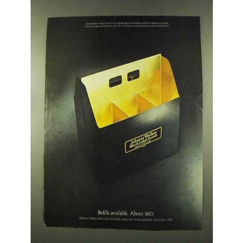 1973 Johnnie Walker Black Label Scotch Ad - Refills