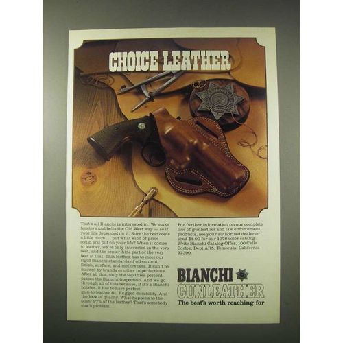 1978 Bianchi Holsters Ad - Choice Leather