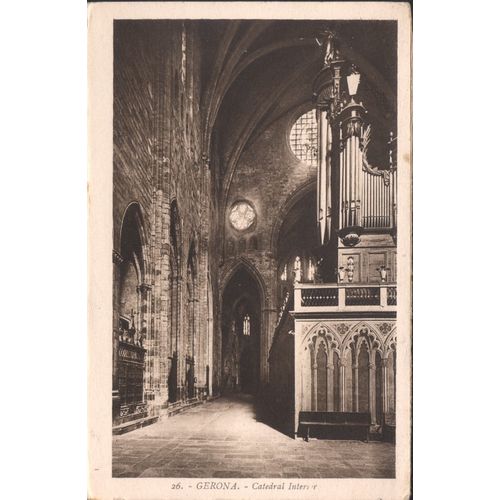 Spain Postcard - Gerona Cathedral Interior