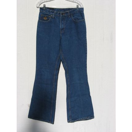 Womens Jordache Blue Jeans 11/12 32x32 Embroidered Denim